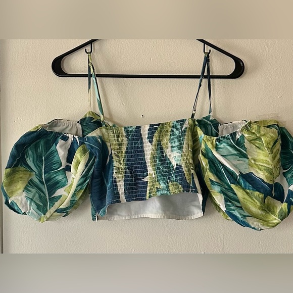 FOREVER 21 CROPPED OFF OF SHOULDERS BLOUSE - Picture 3 of 5